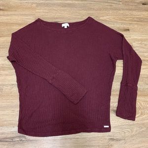 Women’s Lucky Brand Red Burgundy Sweater Size Small Petite